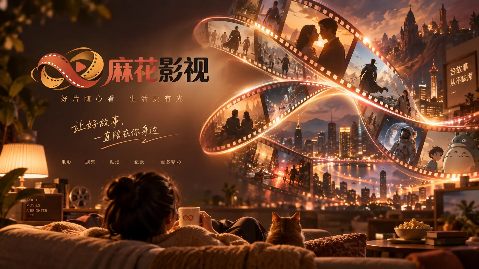 以银幕画面呈现的电视剧观影氛围
